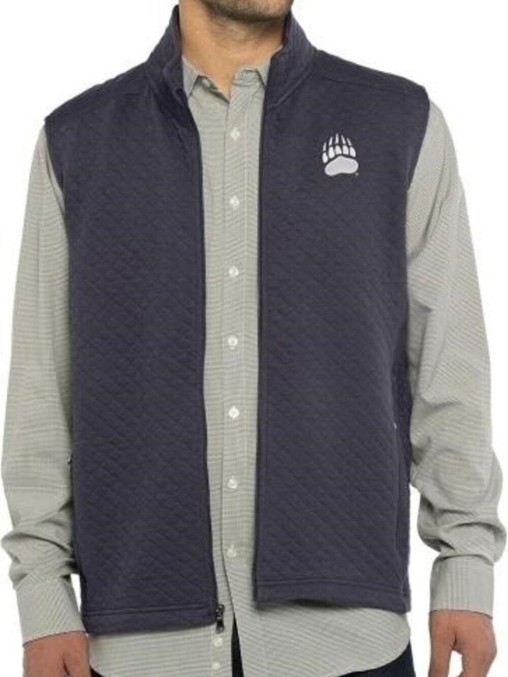 Vantage Apparel Men's Collegiate Full Zip Quilted Vest